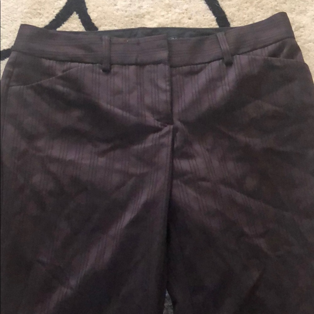 New Express Editor Tonal Stripe Brown Pants 2
